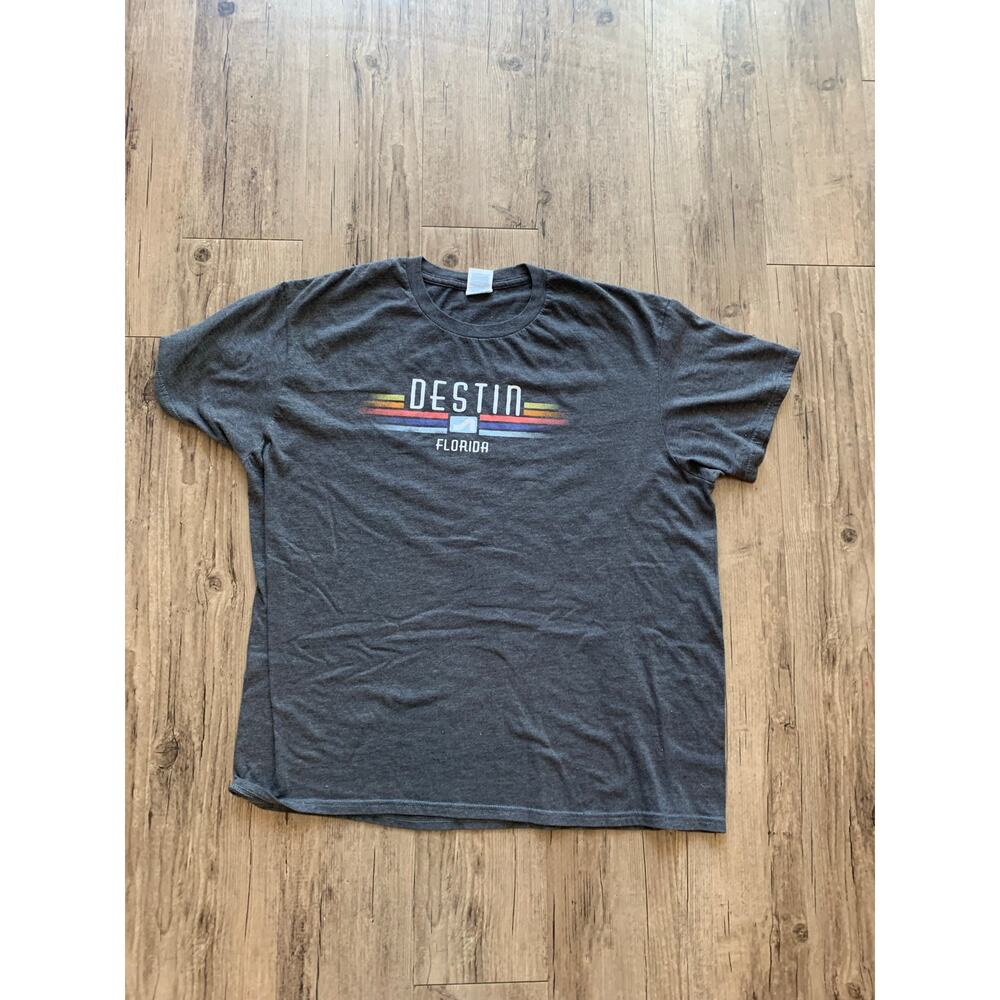 Destin Florida Men’s T-Shirt Gray XL Classic Beach Tee